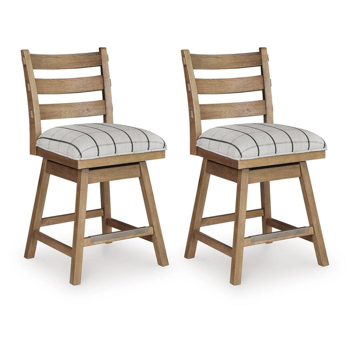  Benchcraft Ridgester D858-224  Upholstered Swivel Barstool IMAGE 2