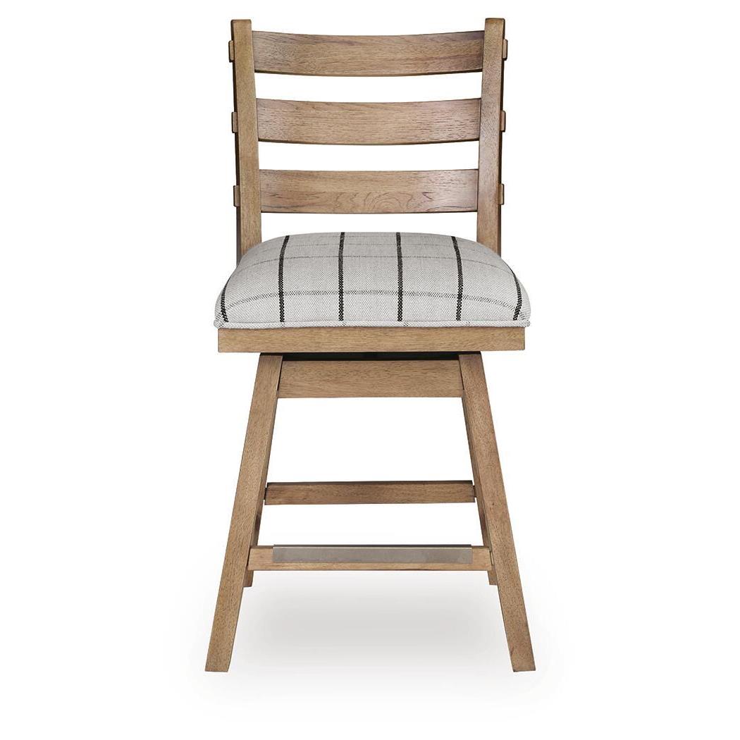  Benchcraft Ridgester D858-224  Upholstered Swivel Barstool IMAGE 4