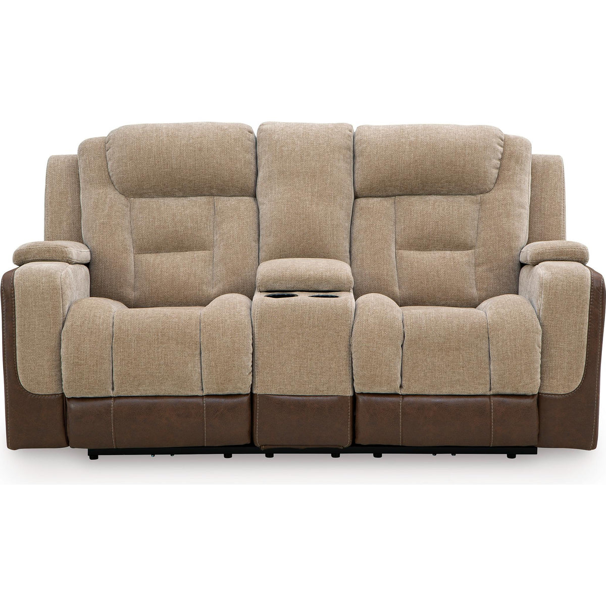  Signature Design by Ashley Mixed Motion PC8350418 Power Reclining Loveseat with Console  & Adjutasble Headrest IMAGE 3
