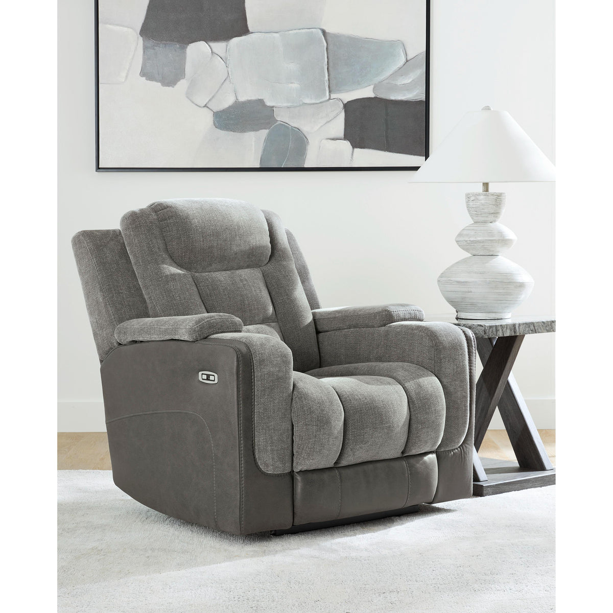  Signature Design by Ashley Mixed Motion PC8350513 Power Recliner with Adjustable Headrest IMAGE 5