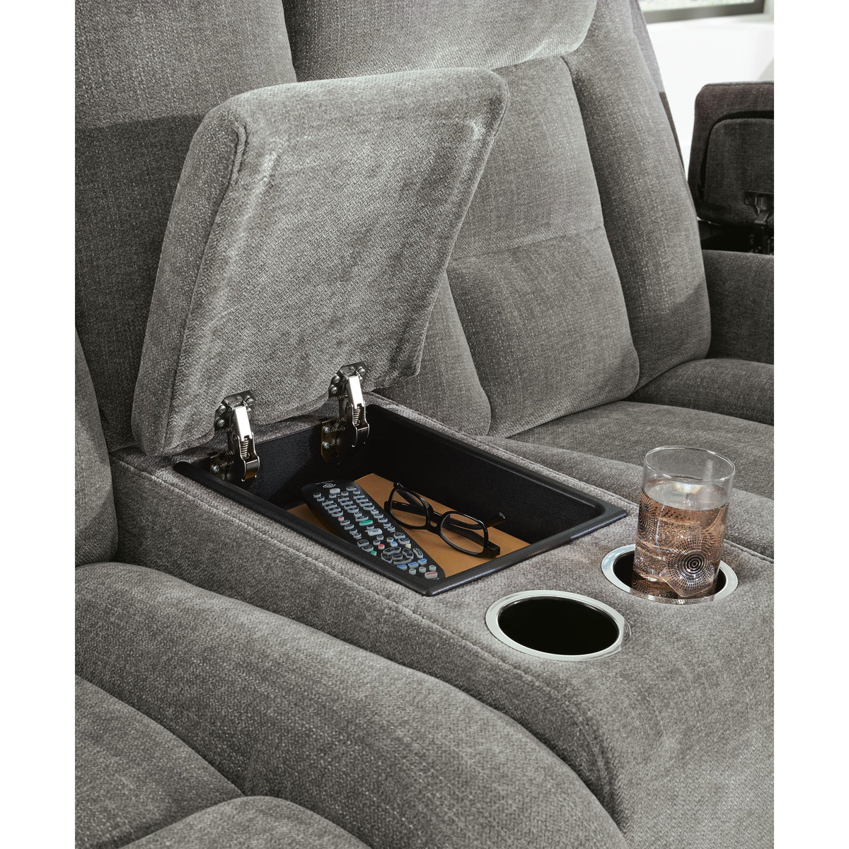  Signature Design by Ashley Mixed Motion PC8350518 Power Reclining Loveseat with Console  & Adjutasble Headrest IMAGE 9