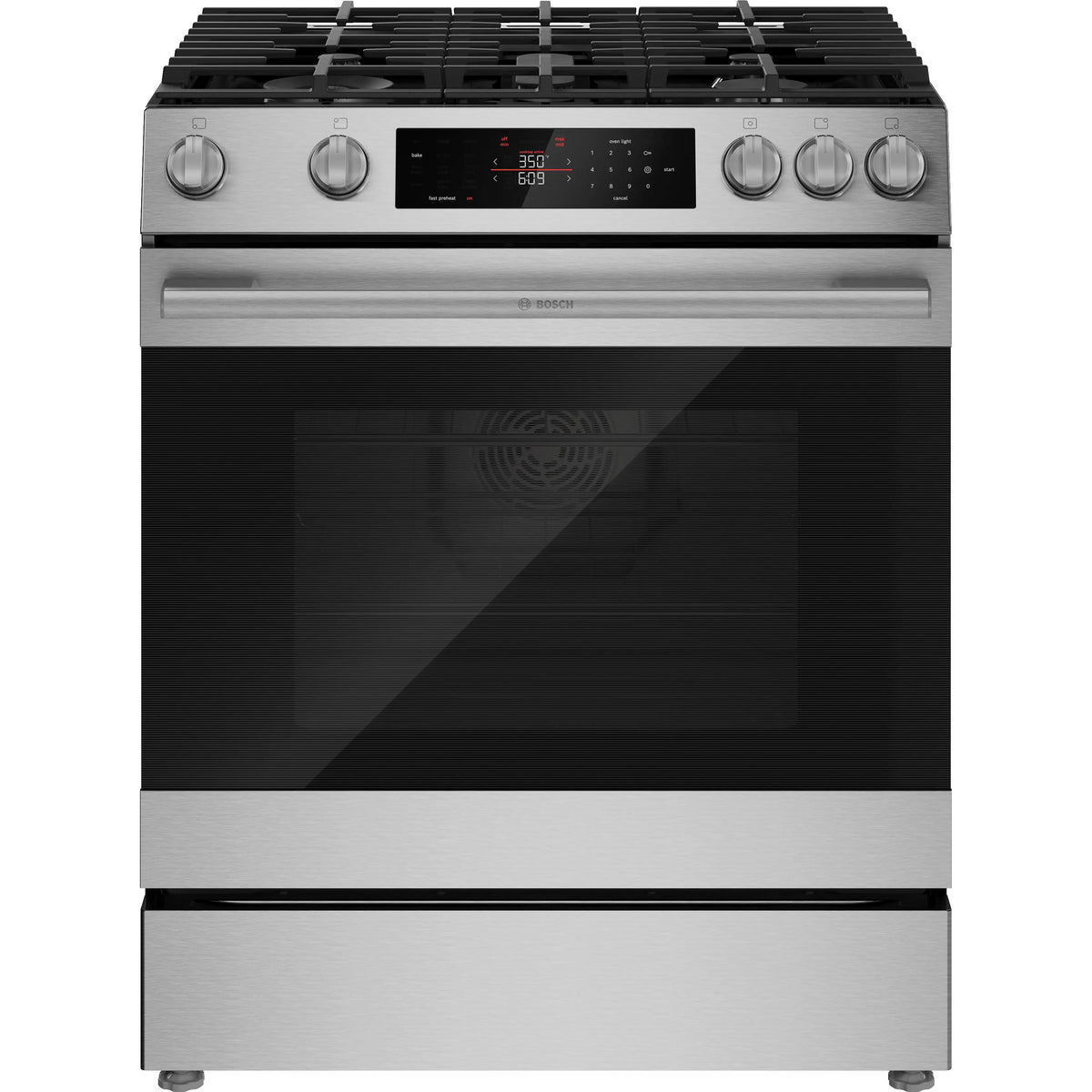  Bosch 300 Series Freestanding Gas Range Stainless Steel HGF3050MUC IMAGE 1