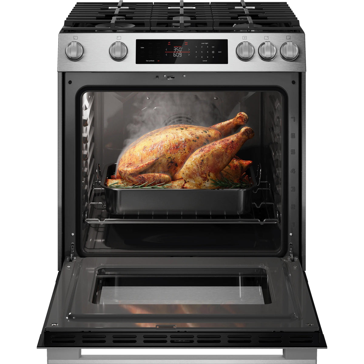  Bosch 300 Series Freestanding Gas Range Stainless Steel HGF3050MUC IMAGE 11