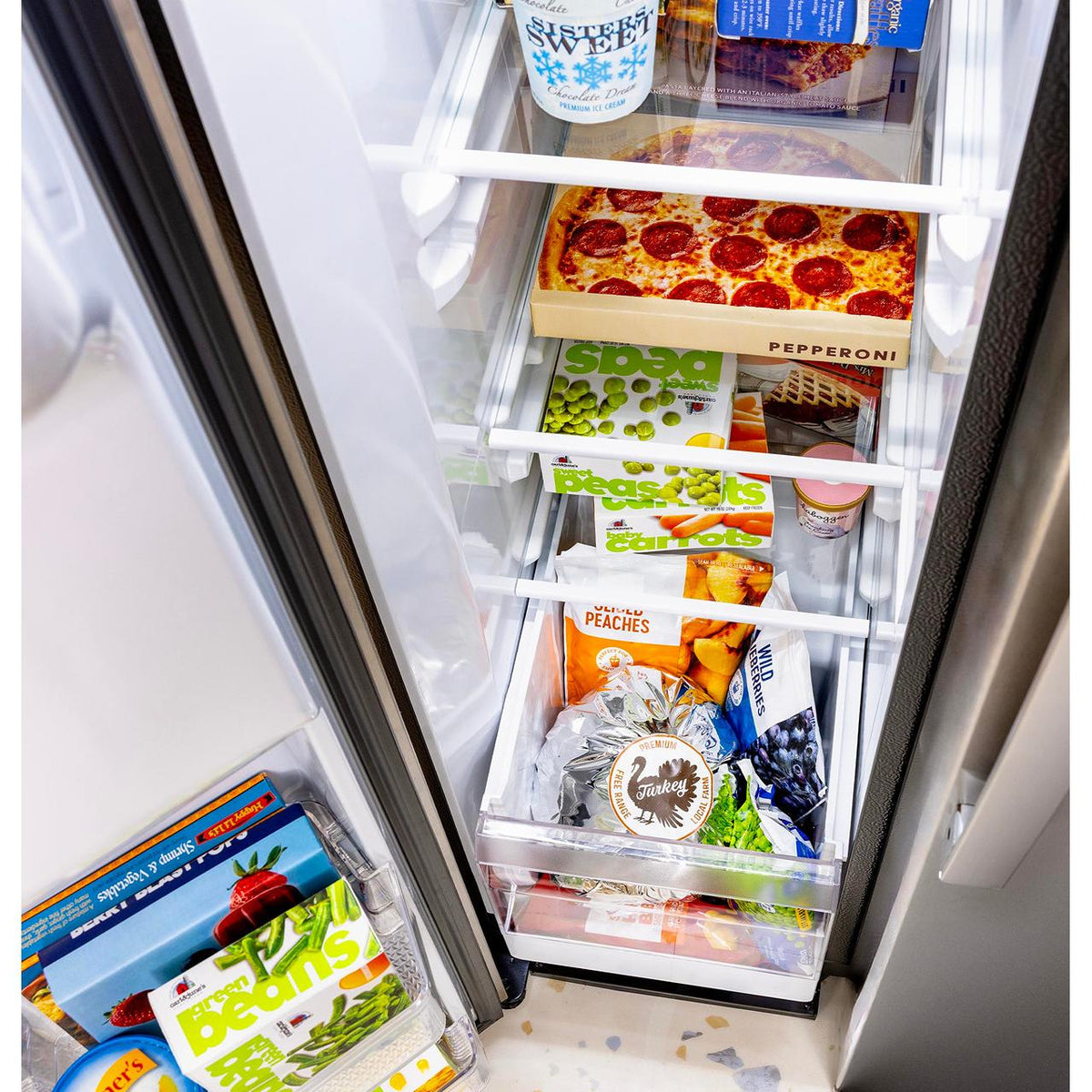  GE 27.9 cu. ft. Side-By-Side Refrigerator with Extra Tall Dispenser GSS28NYYFS IMAGE 14
