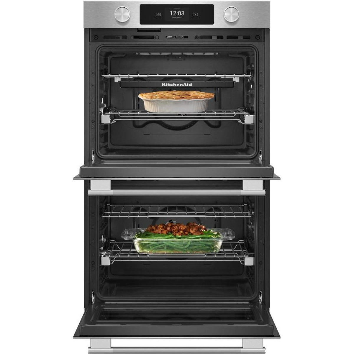  KitchenAid 30-inch Smart Electric Double Wall Oven with Intelligent Cooking Camera KOED930SPS IMAGE 3