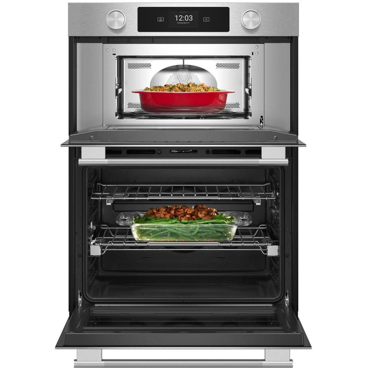  KitchenAid 30-inch Smart Electric Combo Wall Oven with Intelligent Cooking Camera KOEC930SPS IMAGE 3