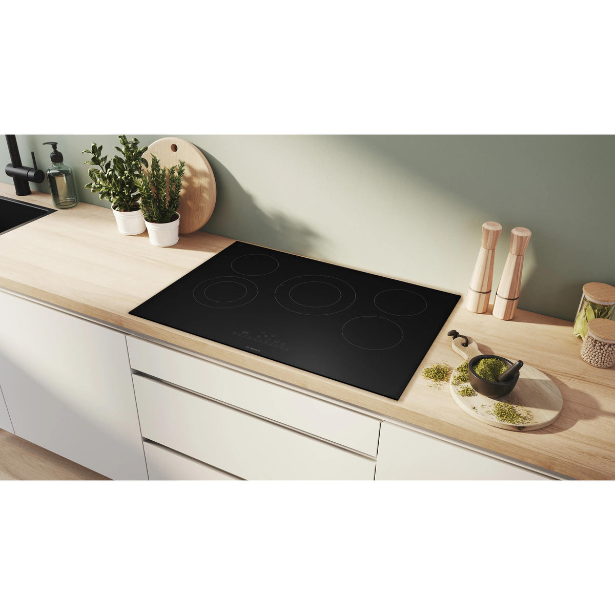  Bosch 30-inch Built-In 800 Series Electric Cooktop without frame NET8062UC IMAGE 8