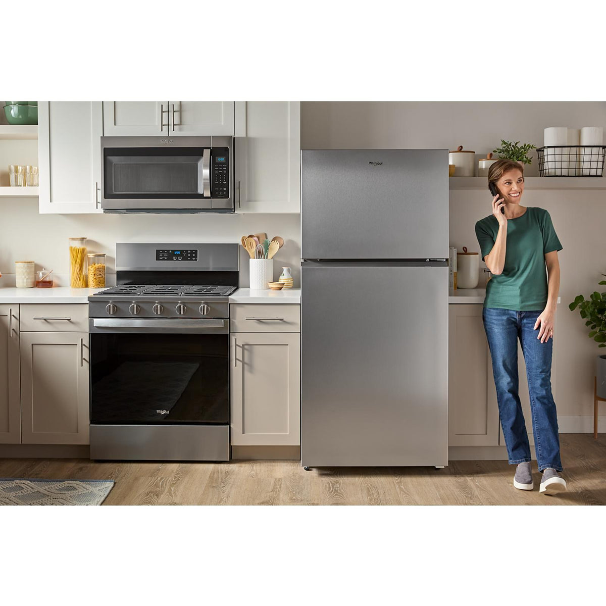  Whirlpool 28-inch, 14 cu. ft. Top Freezer Refrigerator with Total Coverage Cooling WRTX3314TW IMAGE 12