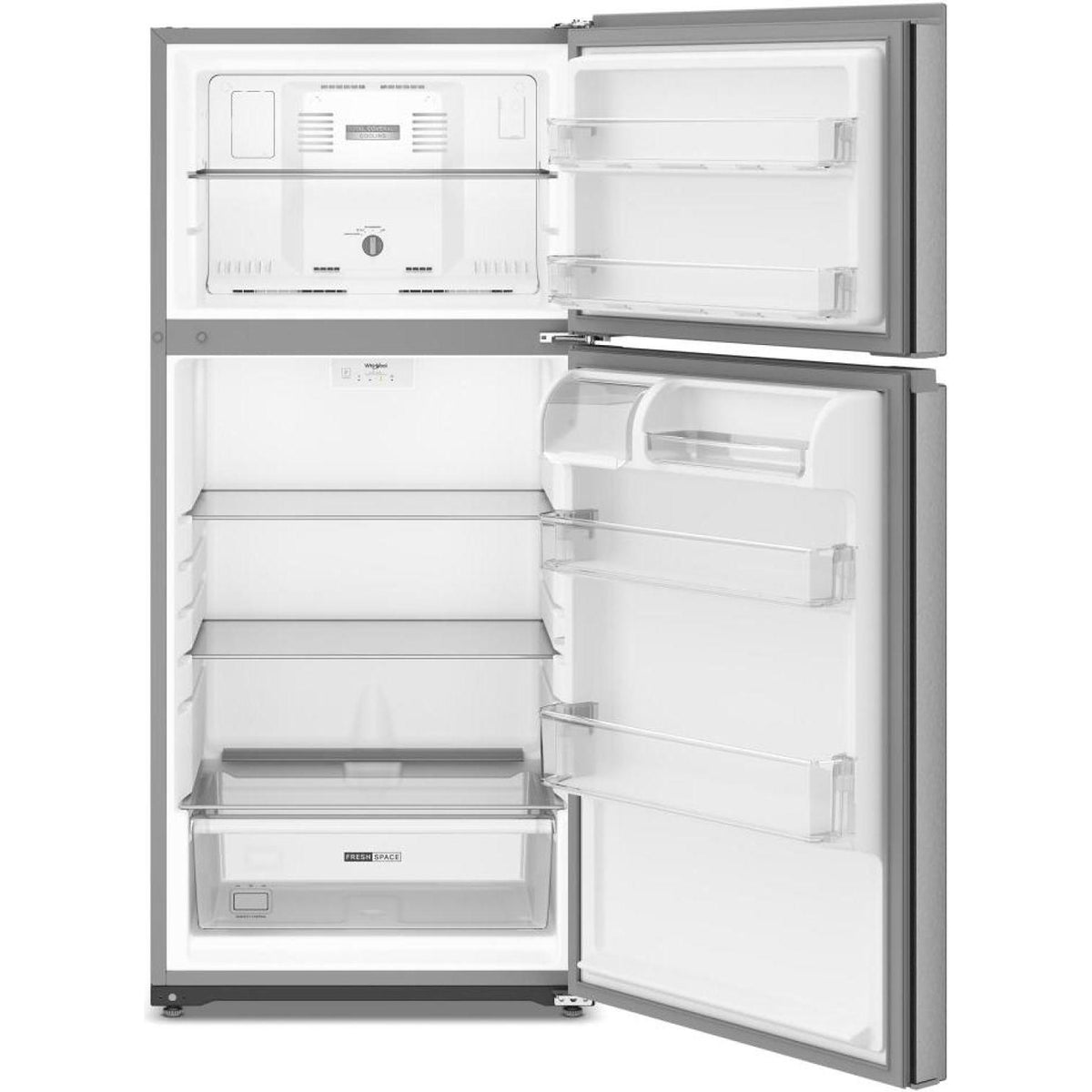  Whirlpool 28-inch, 14 cu. ft. Top Freezer Refrigerator with Total Coverage Cooling WRTX3314TZ IMAGE 2
