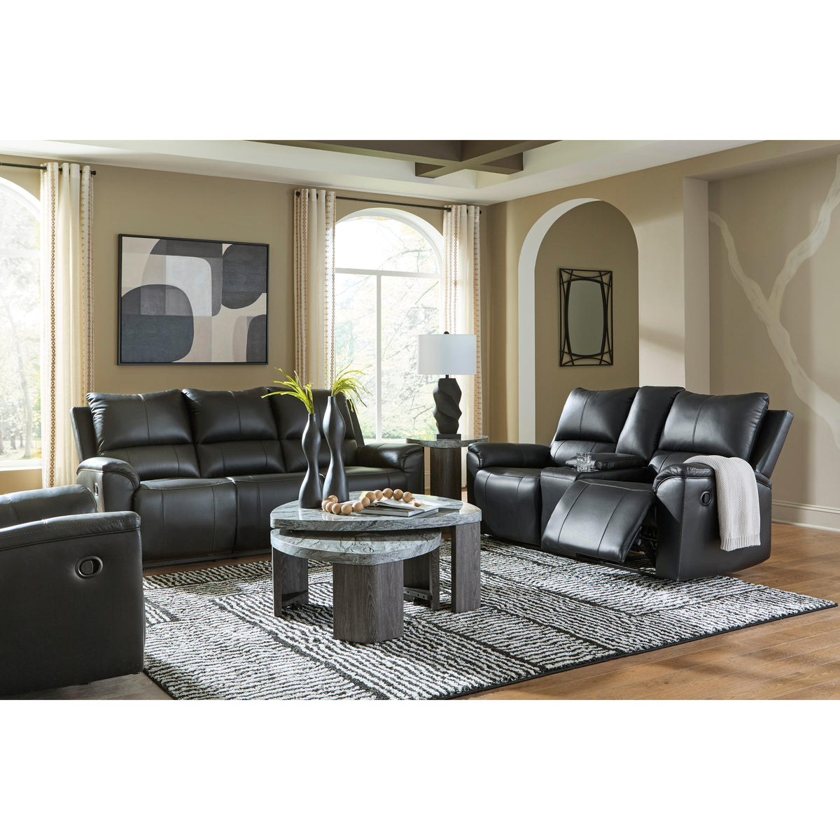  Signature Design by Ashley Glossmore Reclining Leather Match Loveseat with Console PCU1170094C IMAGE 12