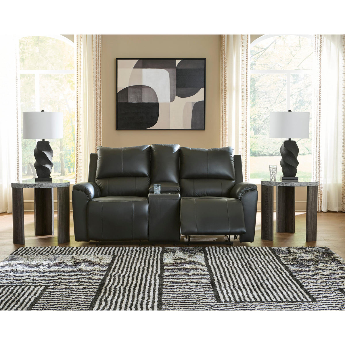  Signature Design by Ashley Glossmore Reclining Leather Match Loveseat with Console PCU1170094C IMAGE 5