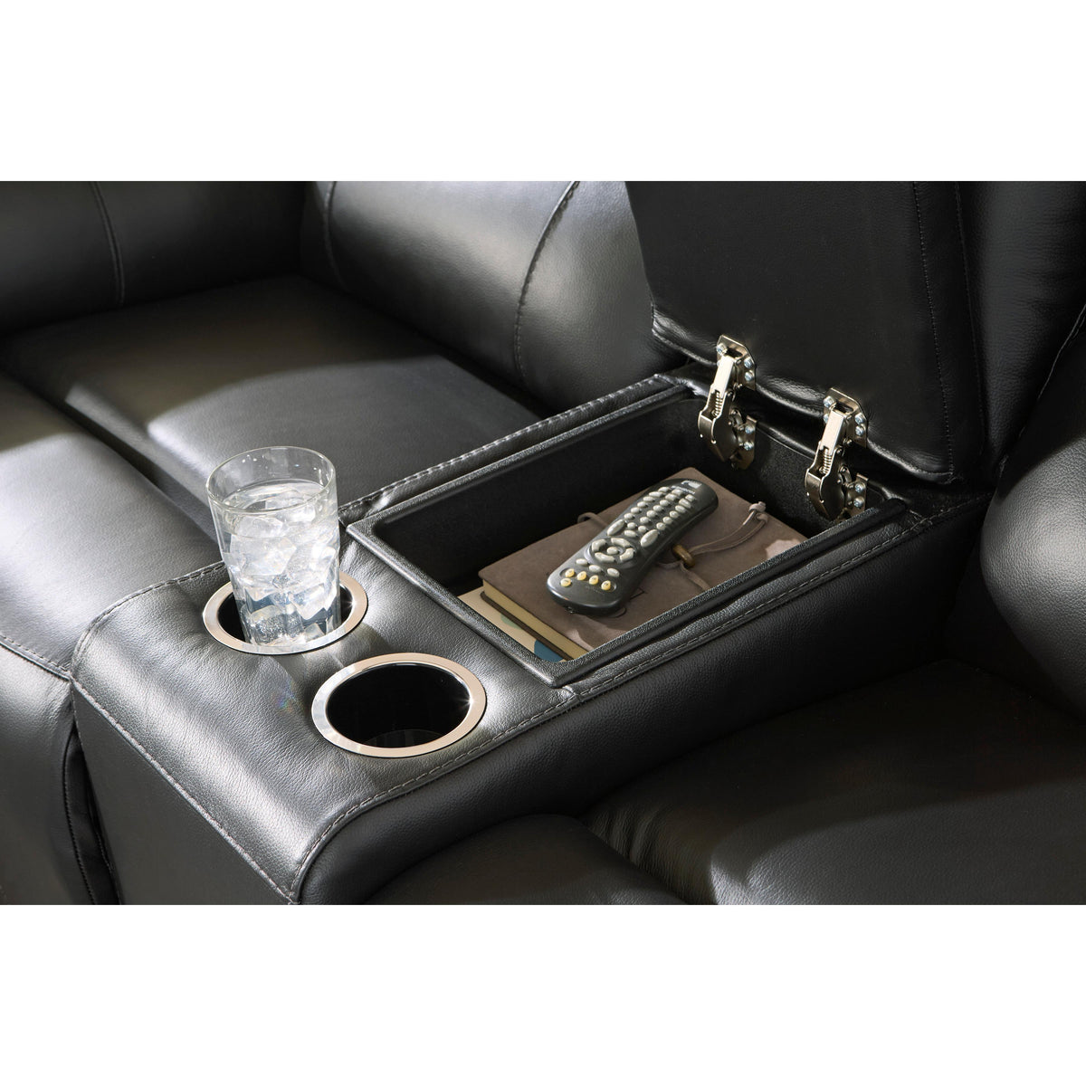  Signature Design by Ashley Glossmore Reclining Leather Match Loveseat with Console PCU1170094C IMAGE 7