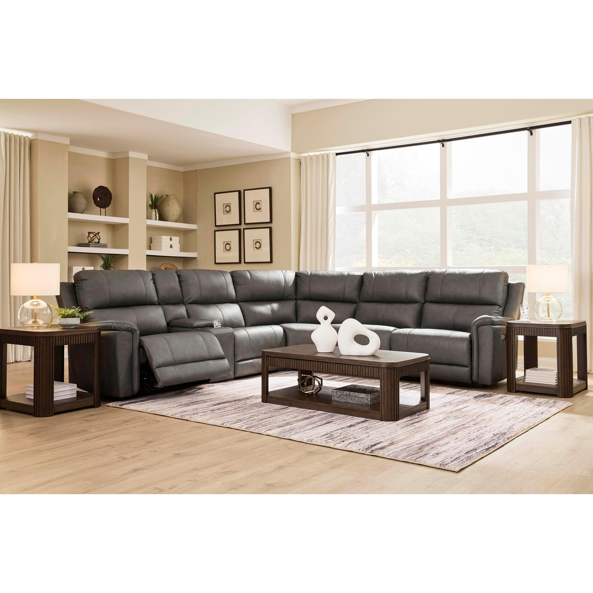  Signature Design by Ashley Bleckley Power Reclining Leather Match 6 pc Sectional PCU1200058C/PCU1200057C/PCU1200046C/PCU1200077C/PCU1200031C/PCU1200062C IMAGE 3