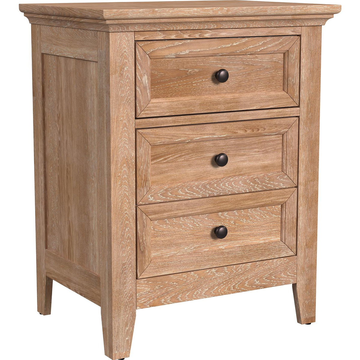  Intercon Furniture San Mateo 3-Drawer Nightstand SM-BR-8803-WHE-C IMAGE 1