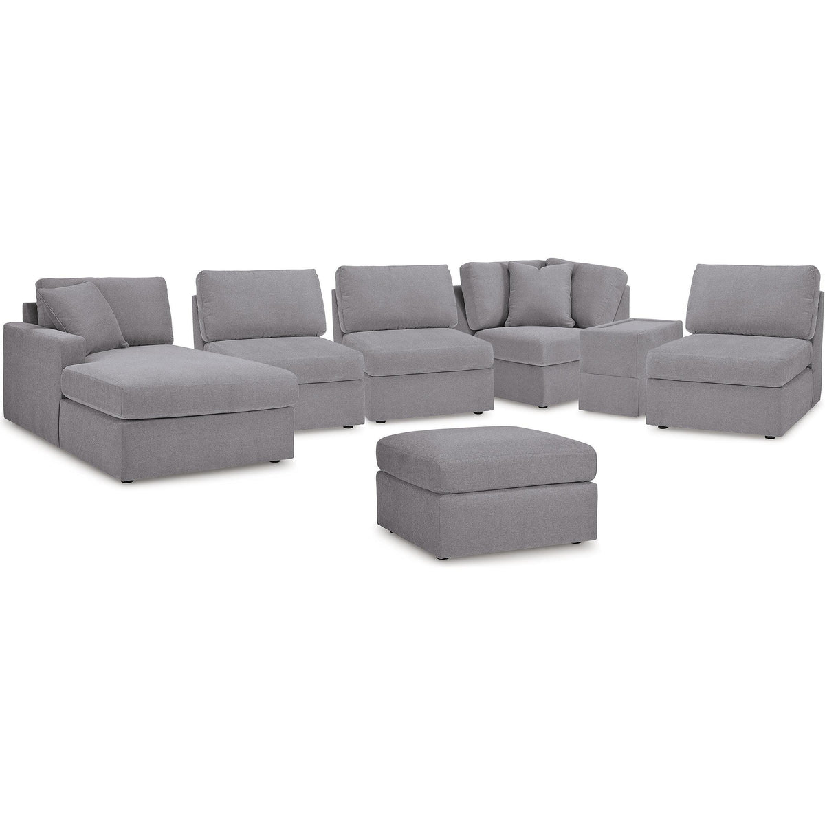  Signature Design by Ashley® Modmax 92104U6 6 pc Sectional with Chaise and Ottoman - Granite IMAGE 1
