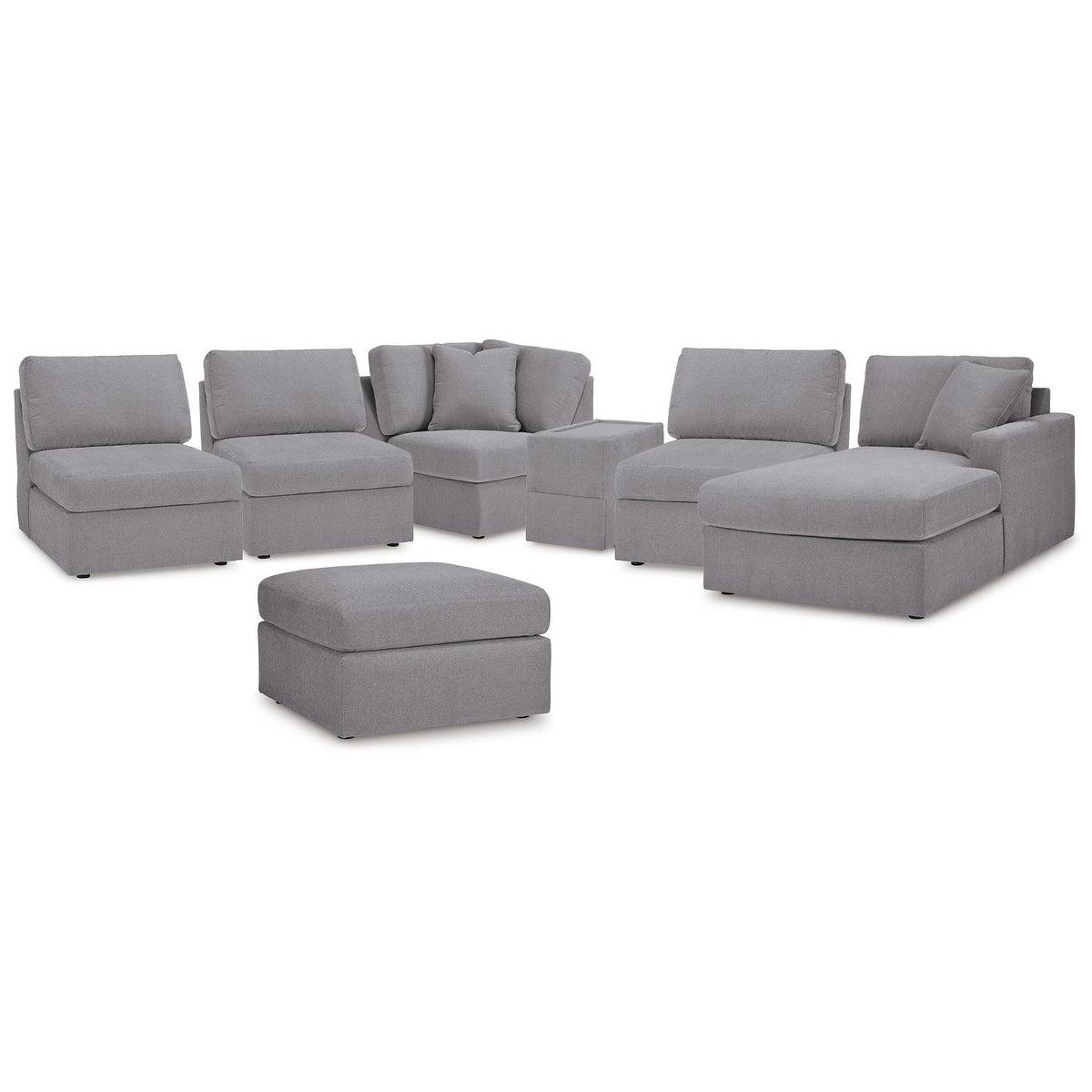  Signature Design by Ashley® Modmax 92104U7 6 pc Sectional with Chaise and Ottoman - Granite IMAGE 1
