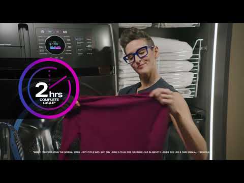  GE Profile All-in-One Electric Laundry Center with Fast Airflow Drying System PFQ97HSPVDS EXTERNAL_VIDEO 3