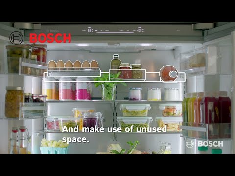  Bosch 36-inch, 20.5 cu.ft. Counter Depth French 4-Door Refrigerator with FlexBar™ B36CL81ENW EXTERNAL_VIDEO 2